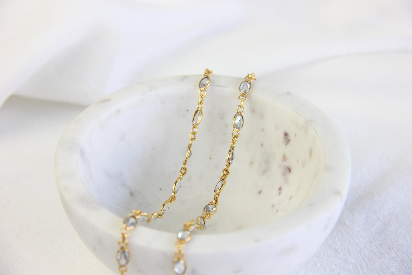 Clear Quartz Chain Necklace
