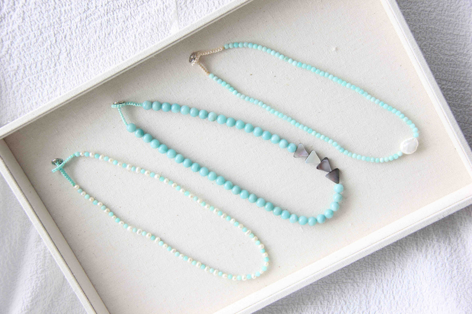 amazonite and natural pearl beaded gemstone necklaces