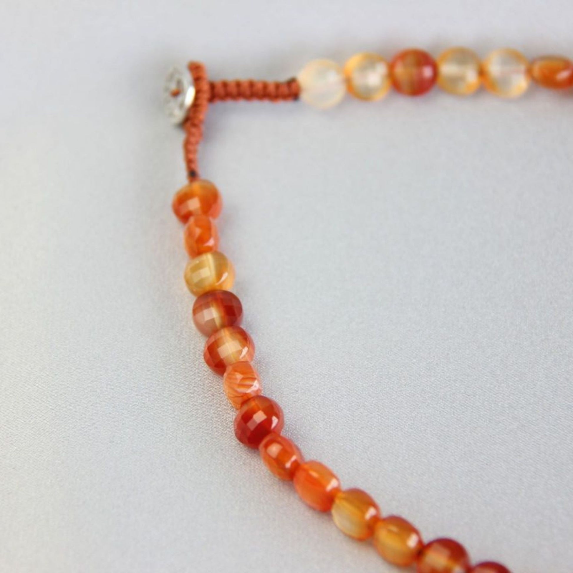 Carnelian Beaded Gemstone Necklace