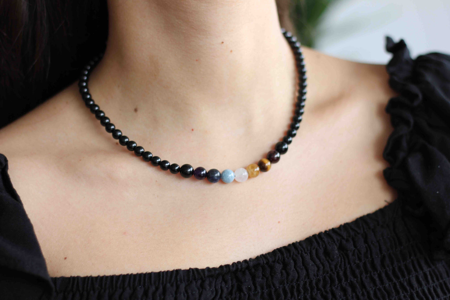 7 Chakra Necklace, Crown Chakra, 3 Eye Chakra, Throat Chakra, Heart Chakra, Solar Plexus Chakra, Sacral Chakra, Root Chakra