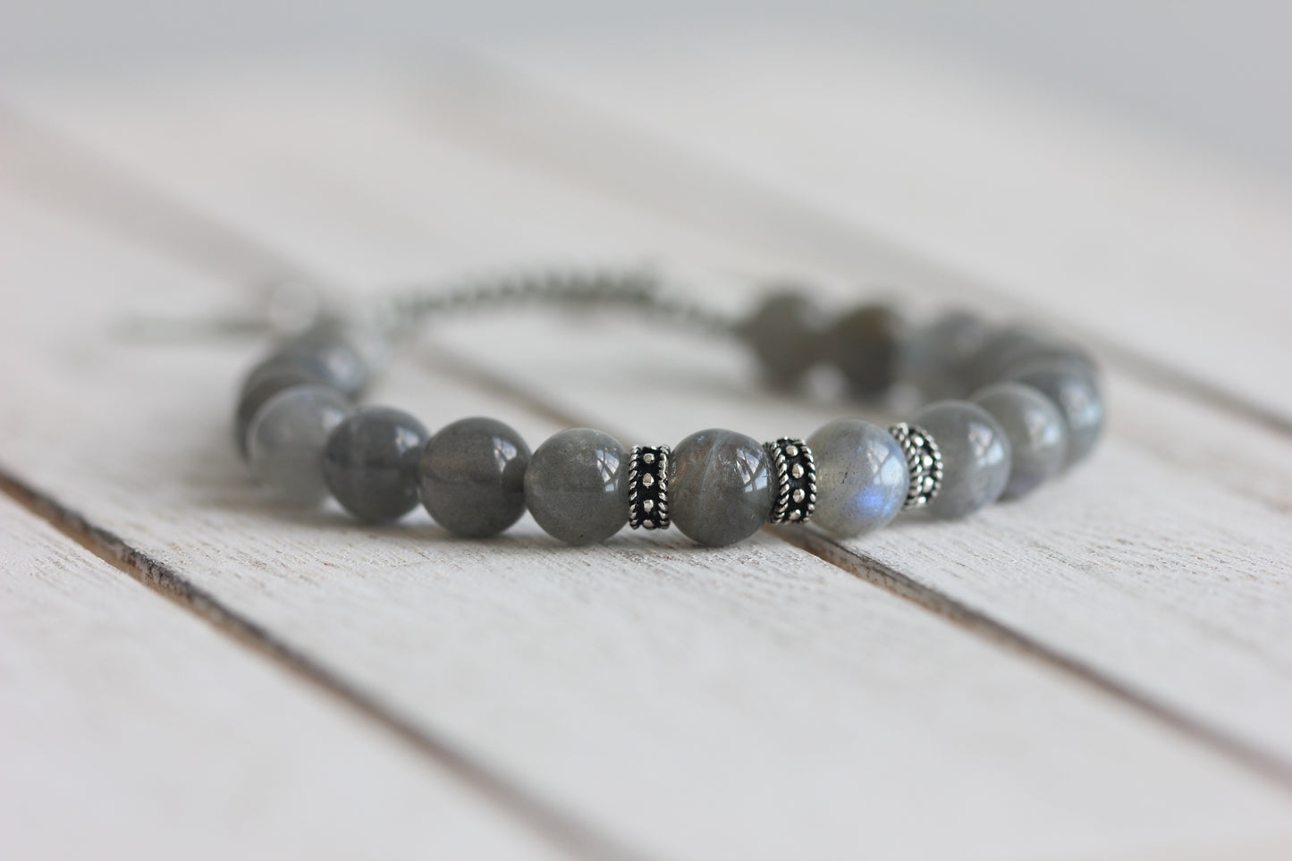 Men's Labradorite Bracelet, Labradorite Jewelry, Men's Bracelets, Men's Beaded Bracelets, Silver Bracelet for Men