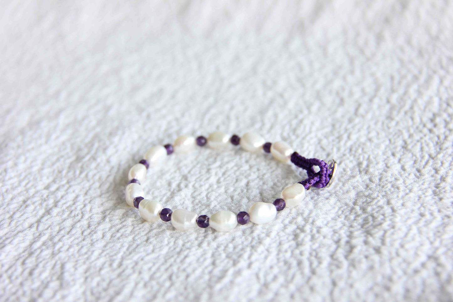 Amethyst Pearl Bracelet, Pearl Bracelet, Pearl Jewelry, Gemstone Jewelry, Gemstone Bracelet, Quartz Bracelet