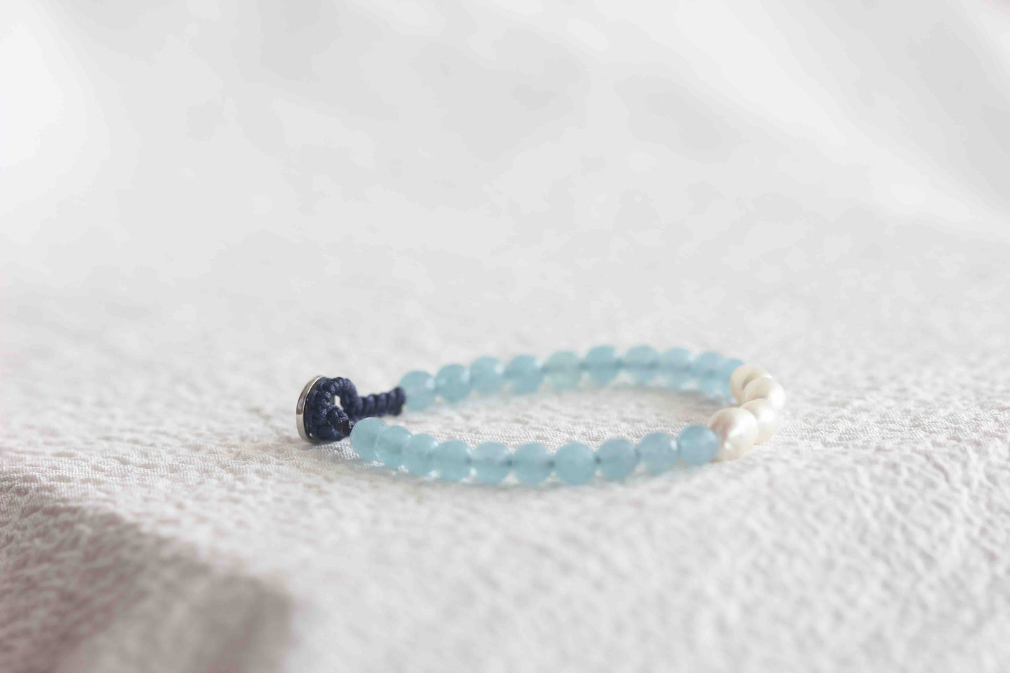Blue Quartz Pearl Bracelet, Pearl Bracelet, Pearl Jewelry, Gemstone Jewelry, Gemstone Bracelet, Quartz Bracelet