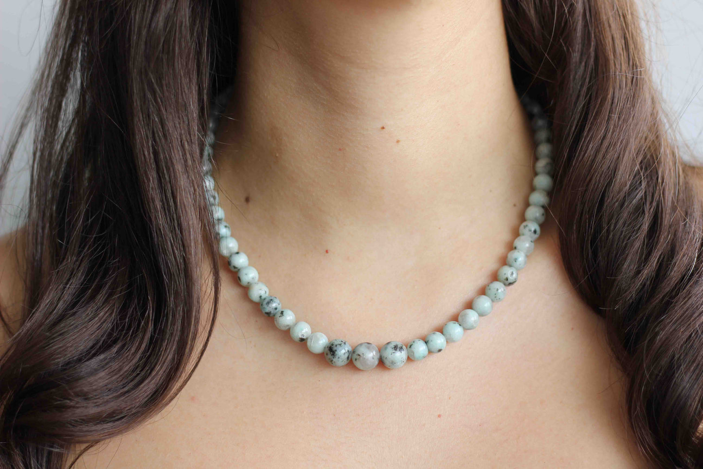 Kiwi Jasper Necklace, Jasper Necklace, Jasper Necklace, Jasper Jewelry, Gemstone Necklace, Gemstone Jewelry