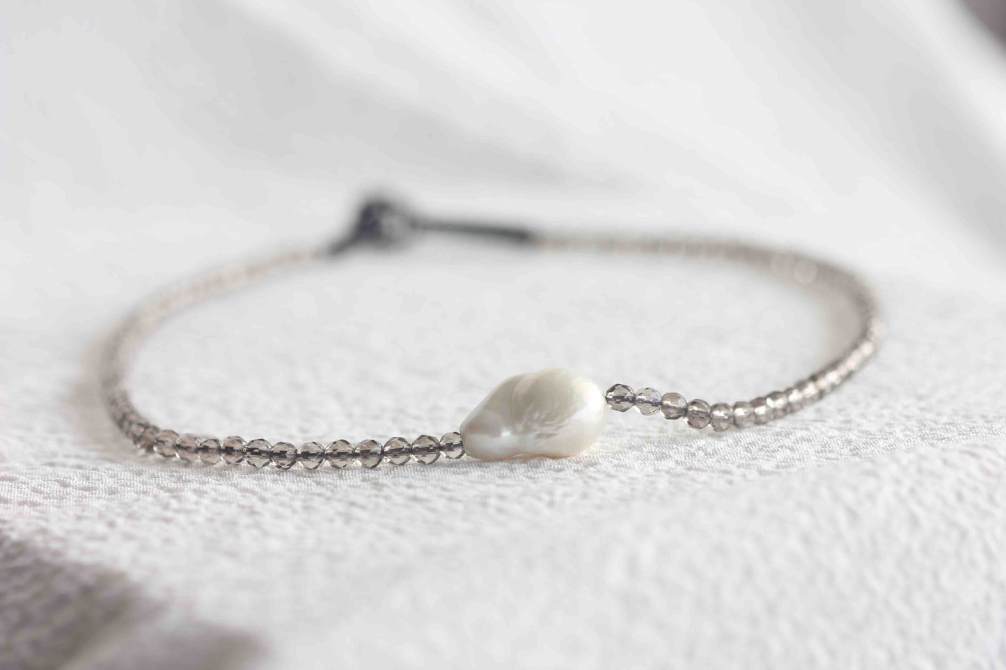 Smoky Quartz Baroque Pearl Necklace, Quartz Jewelry, Pearl Jewelry, Pearl Necklace, Smoky Quartz Necklace, Necklaces for Women