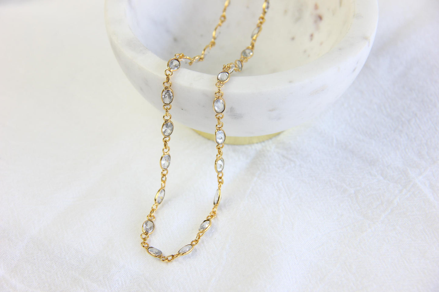 Clear Quartz Chain Necklace