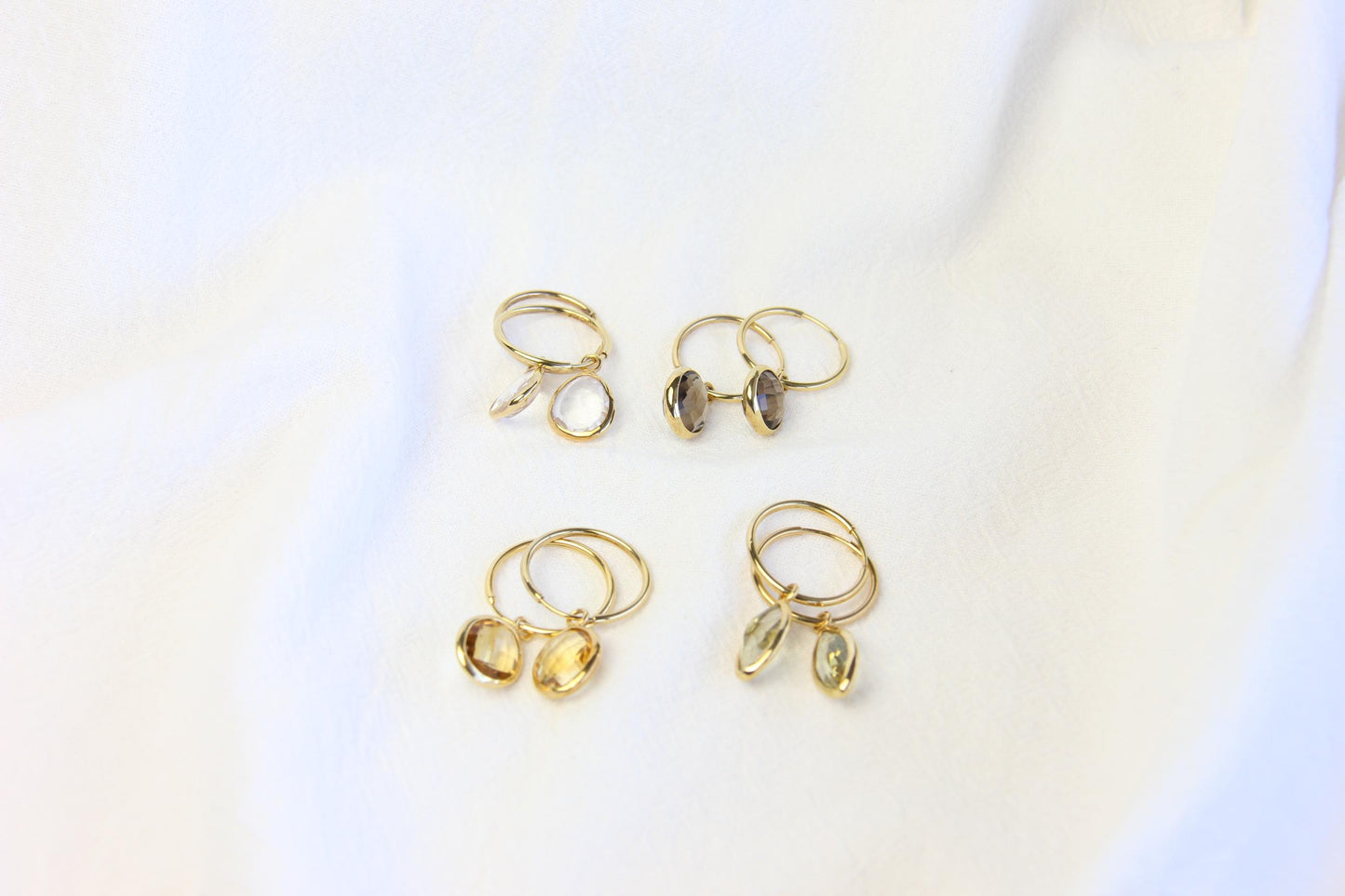 Citrine Hoop Earrings