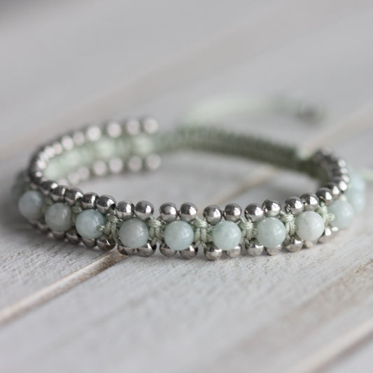 Silver Aquamarine Bracelet, Aquamarine Jewelry, Aquamarine Bracelet, March Birthstone Bracelet