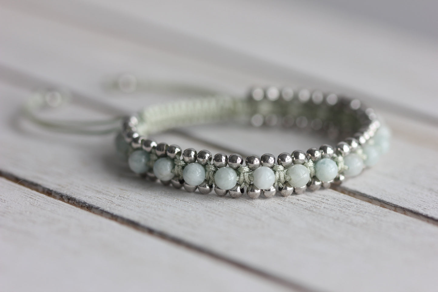 Silver Aquamarine Bracelet, Aquamarine Jewelry, Aquamarine Bracelet, March Birthstone Bracelet