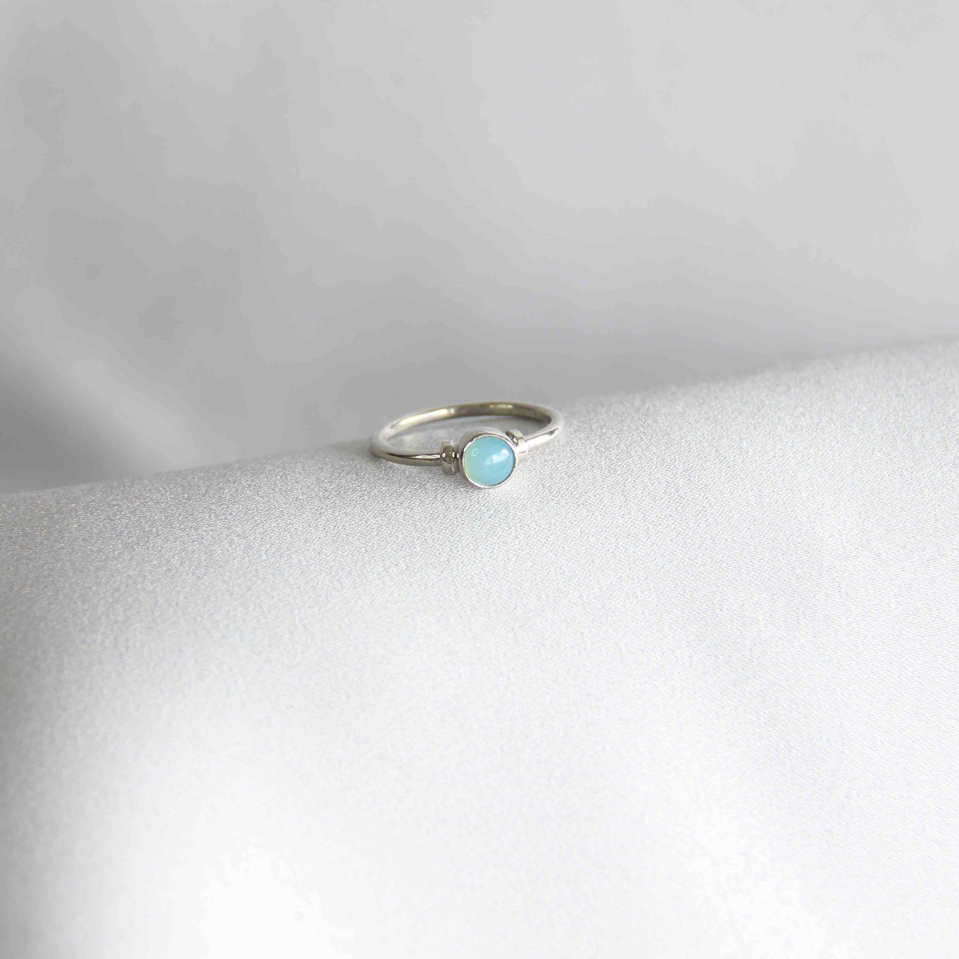 Chalcedony Ring, Chalcedony Jewelry, Gemstone Rings, Sterling Silver Jewelry, Zirconia Rings, Silver Rings for Women