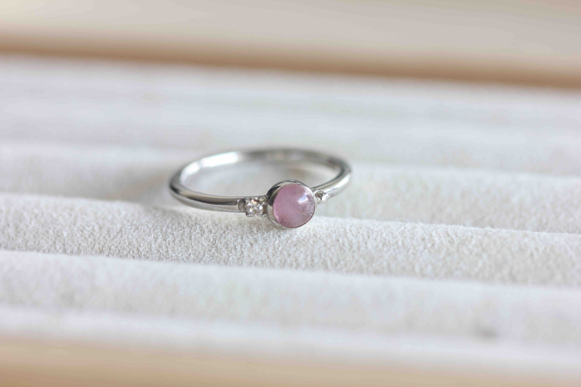 Tourmaline Silver Ring. Sterling Silver Jewelry. Tourmaline Jewelry. Watermelon Tourmaline.