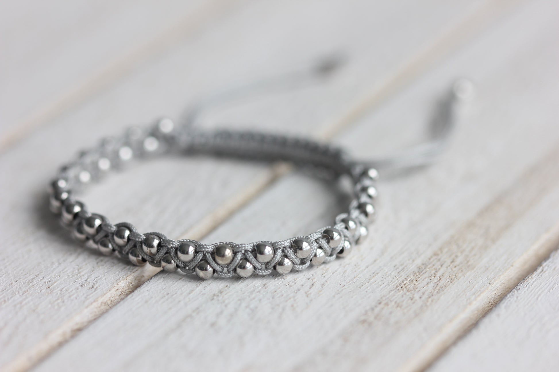 Light Gray Silver Bracelet, Silver Bracelet for Women, Minimal Bracelet, Silver Jewelry, Silver Bracelet