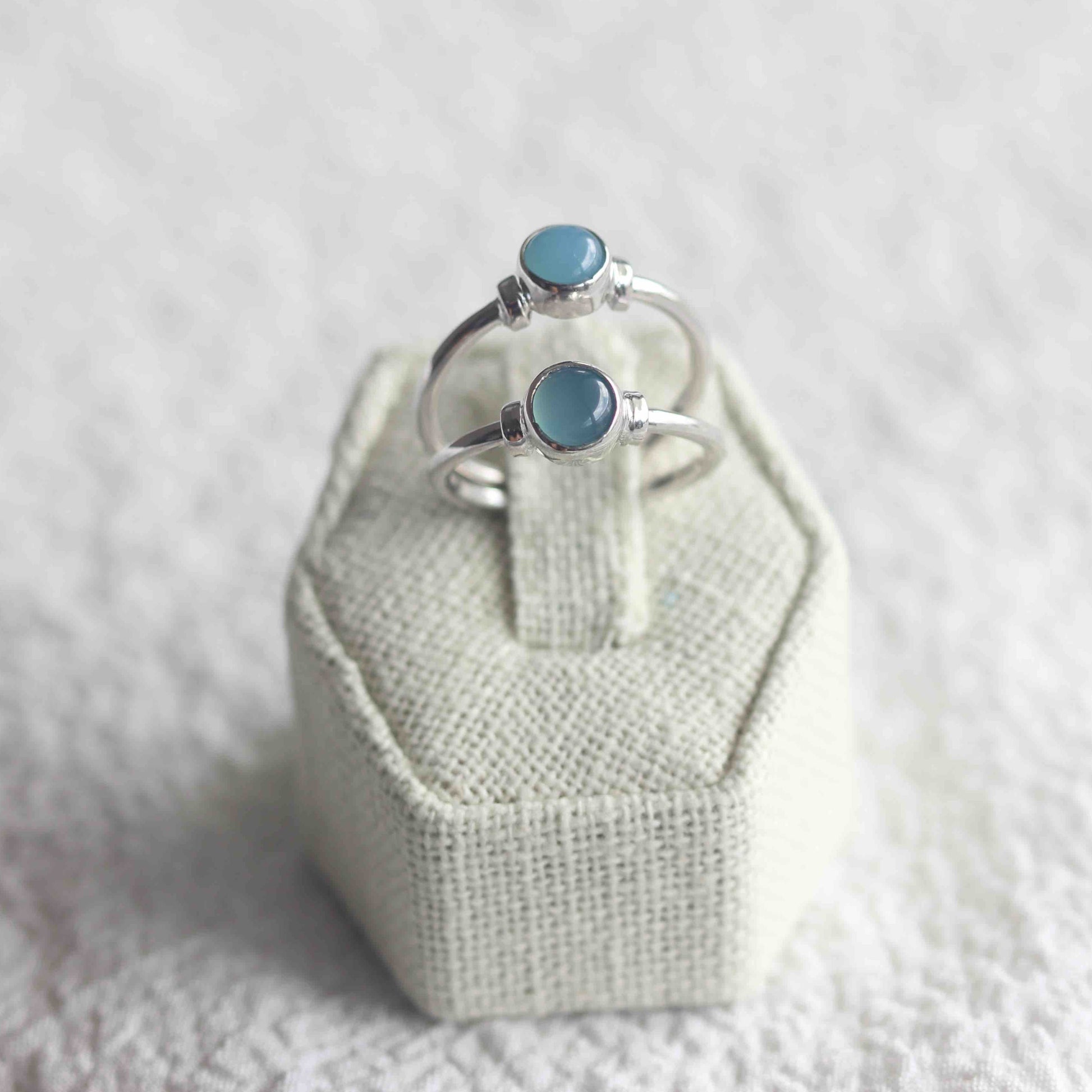 Chalcedony Ring, Chalcedony Jewelry, Gemstone Rings, Sterling Silver Jewelry, Silver Rings for Women