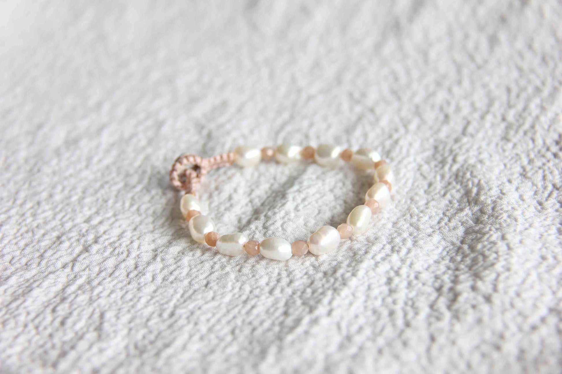 Pink Moonstone Pearl Bracelet, Pearl Bracelet, Pearl Jewelry, Gemstone Jewelry, Gemstone Bracelet, Moonstone Bracelet