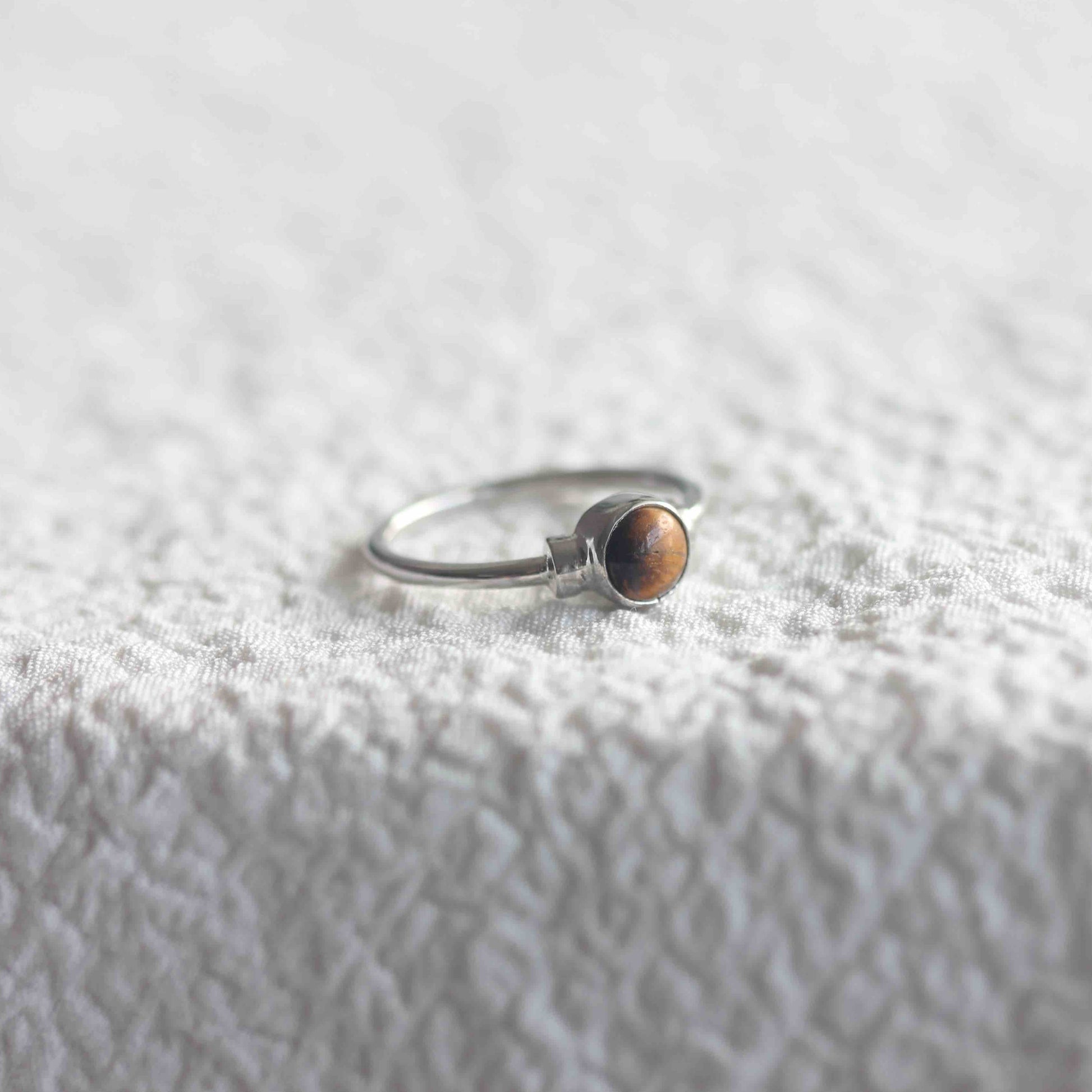 Tiger's Eye Ring, Tiger's Eye Jewelry, Gemstone Rings, Sterling Silver Jewelry, Zirconia Rings, Silver Rings for Women